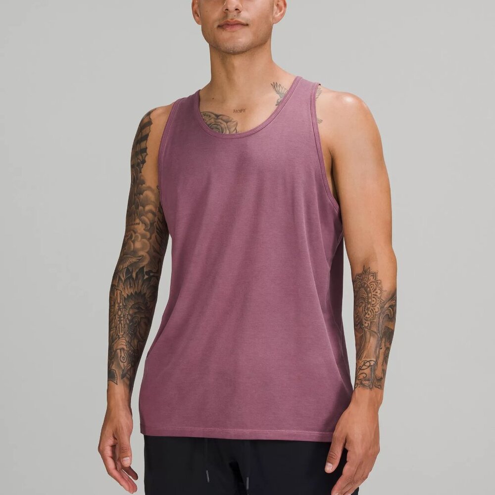 Men's Lululemon The Fundamental Tank Top - Breeze Dye Vintage Plum
